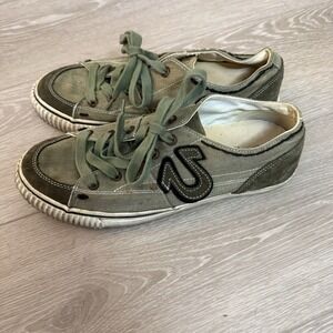 True Religion Men's‎ Canvas Trainers Shoe Sneakers Size 9 Grunge Y2K 90s Style